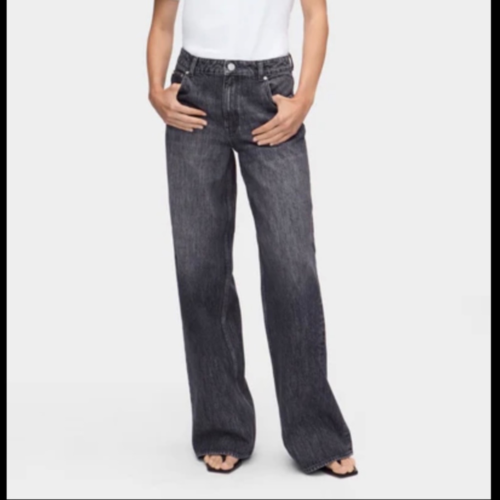 NWT ALIGNE Thunder Sky Loose Wide Leg Jeans High Rise Relaxed  27